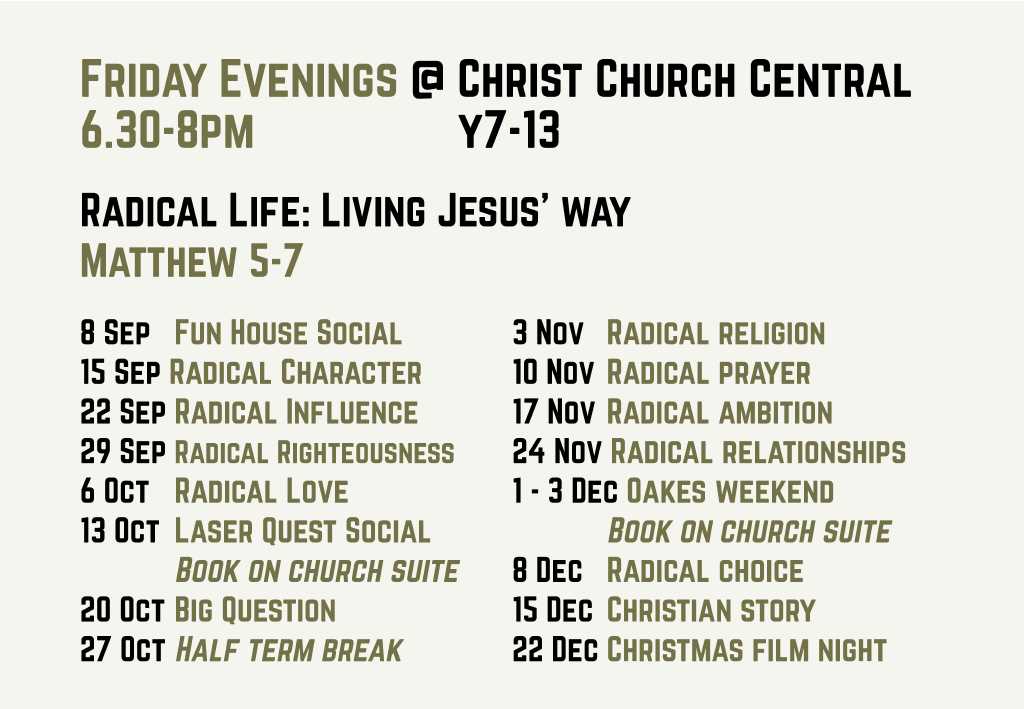 Friday youth term card